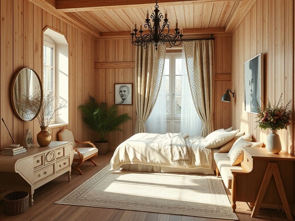 Малобюджетные приемы по обновлению интерьера деревянного дома: покраска, текстиль, аксессуары Малобюджетные приемы по обновлению интерьера деревянного дома: покраска, текстиль, аксессуары